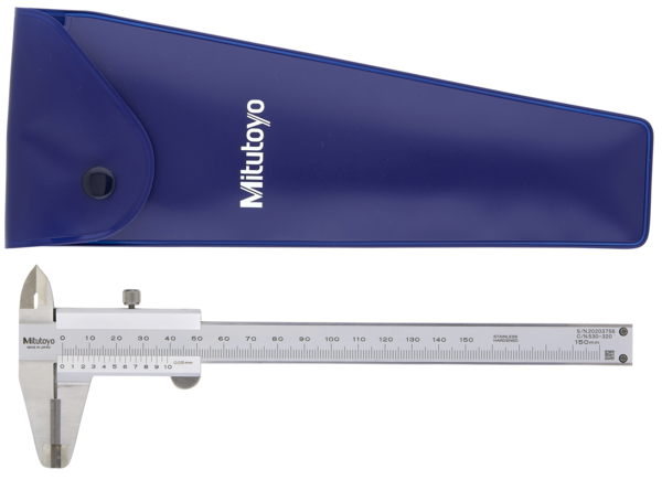 Mitutoyo Vernier Caliper,Carbide Jaw Outs. 0-200mm, 0,05mm, Metric 530-321