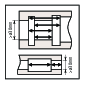 Mitutoyo Vernier Hook Type Caliper 0-200mm, 0,02mm, Metric 536-171