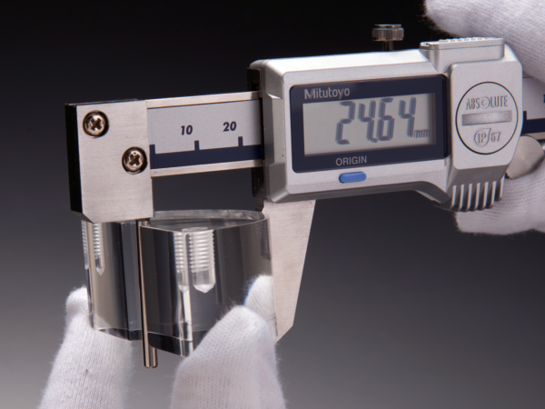 Mitutoyo Digital ABS Tube Thickness Caliper Inch/Metric, 0-150mm/0-6", IP67, Thumb Roller 573-761