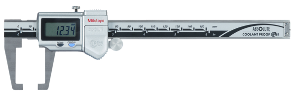 Mitutoyo Digital ABS Neck Caliper Inch/Metric, 0-6", IP67, Thumb Roller 573-751