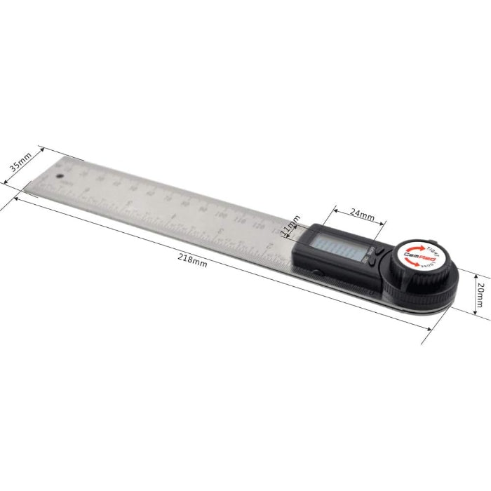 Gemred 2 in 1 Digital Angle Finder (Stainless Steel) Model: 82305-200D