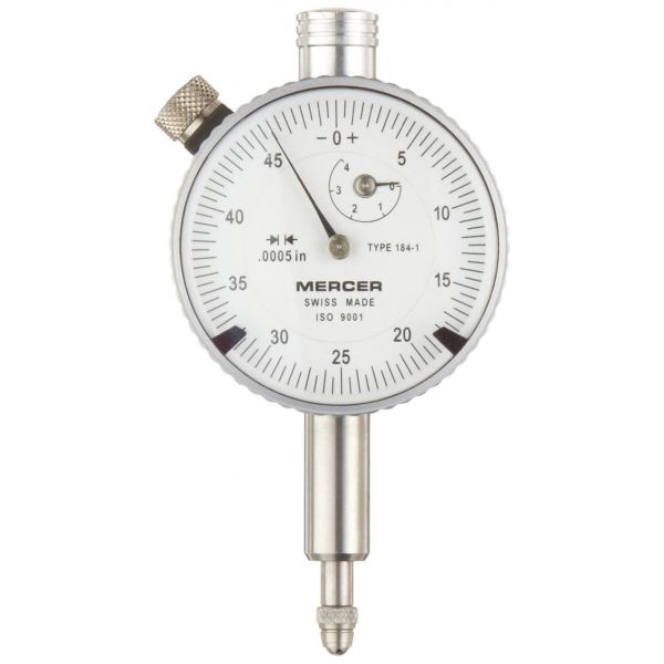 Mercer Tesa, 1416051 Small Dial gauge Graduation 0.002mm x 0.2mm dial readout 28mm/1.1''mm dial diameter, Stem 8mm, 72 Model