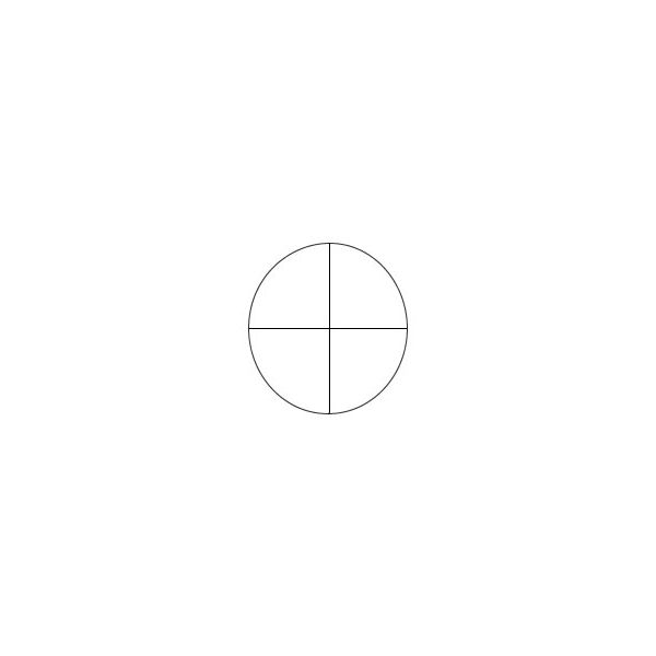 Graticules 01B19206 Reticle Crosslines Pattern : NE8 Description : Crosslines with surface chromeimage. Nominal line width 0.020mm. Diameter : 19mm