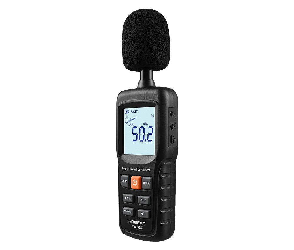 SM532 Digital Sound Level Meter Measuring Range: 30~130dBA; 35~130dBC
