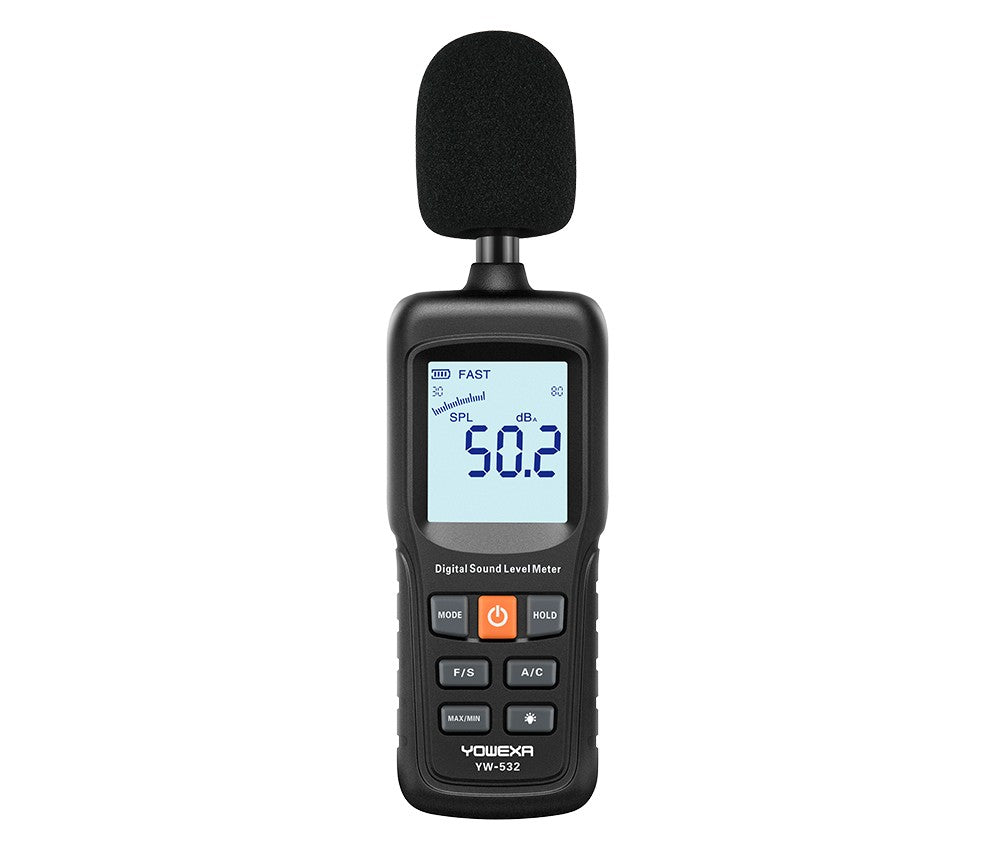 SM532 Digital Sound Level Meter Measuring Range: 30~130dBA; 35~130dBC