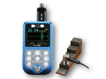 DC-4000 Ultrasonic Thickness Gauge Measuring Range: P-E 0.65-400 mm. E-E 3.00-25.0 mm.