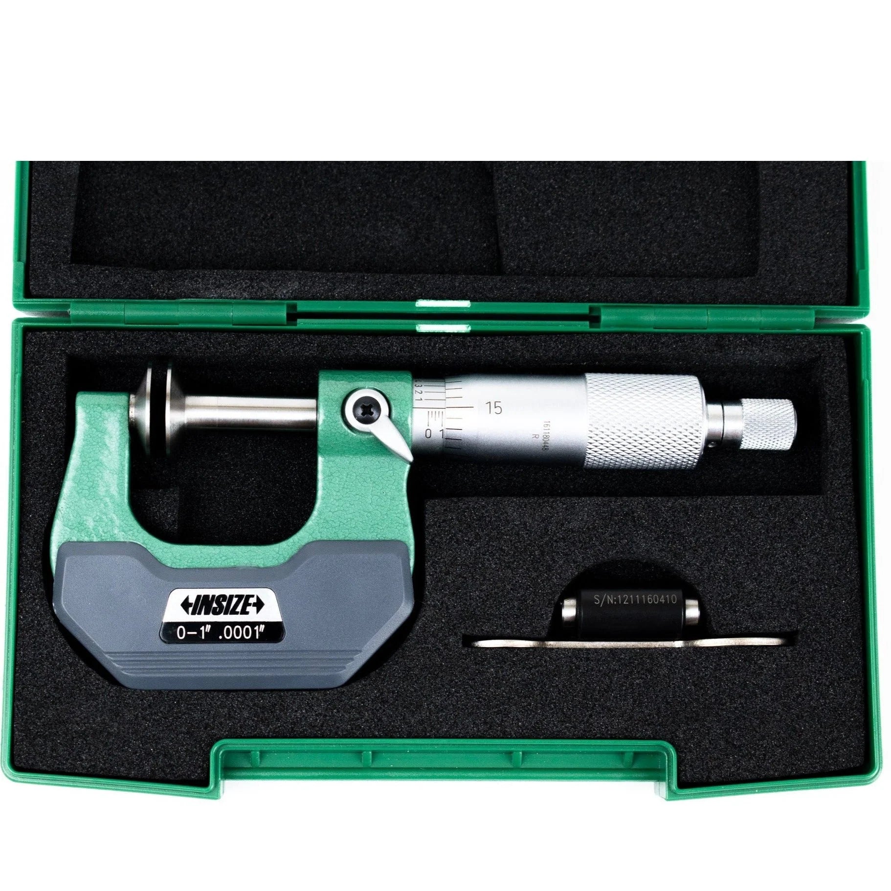 Insize Disc Micrometer 0-1" x .0001" Anvils 0.8" 3282-1