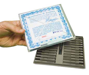 Deltronic THM25 Class X Pin Gauge Sets. 0.01mm Steps Code DTHM25-3825-6275, Range .3825 - .6275mm