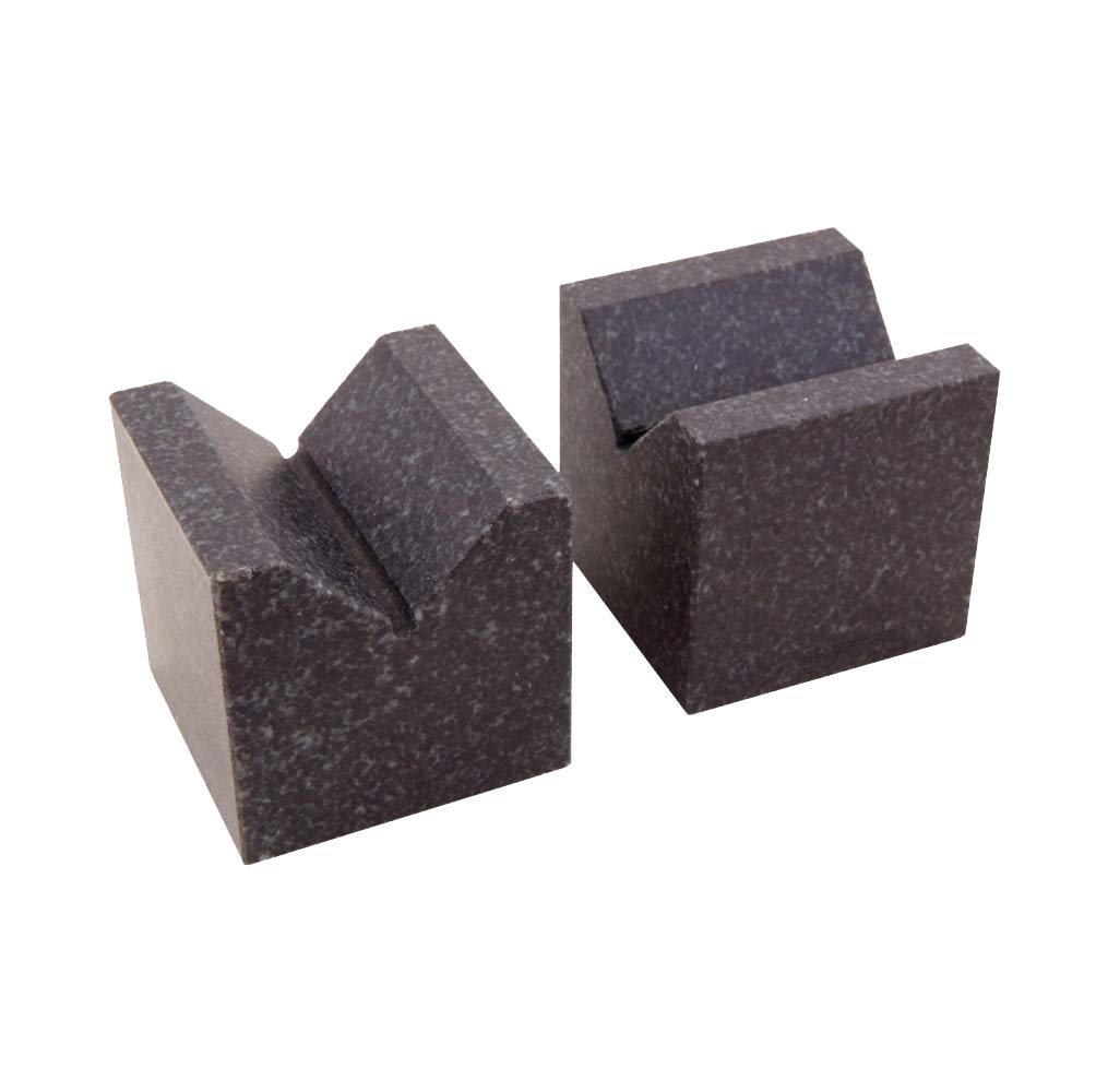 MHC   Granite Vee Blocks L x W x H :100 x 100 x 100 mm Grade 0, 90 degree Vee