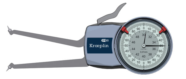 Kroeplin H2G30 mechanical internal measuring gauge Measuring range 30-50 mm Grad 0,01 mm Measuring depth L max.: 85 mm