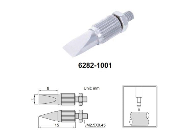 Steel Knife Edge Point INSIZE 8mm/15mm (6282-1001) m2.5 x .45mm