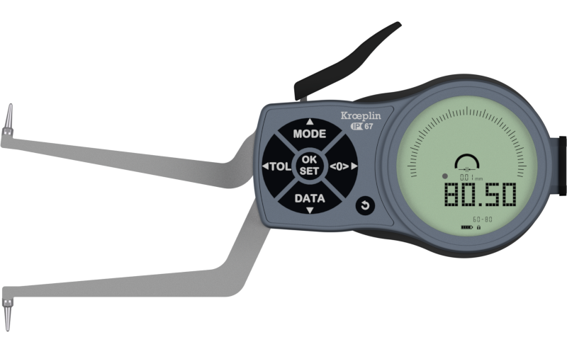 Kroeplin Internal Digital Caliper Gauge L260, 60-80mm/2.4-3.2" ( Mitutoyo Equivalent ( Mitutoyo Equivalent 209-941)