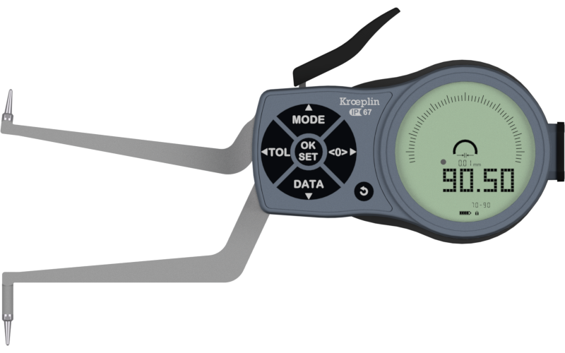Kroeplin Internal Digital Caliper Gauge L270, 70-90mm/2.8-3.6" ( Mitutoyo Equivalent 209-942)