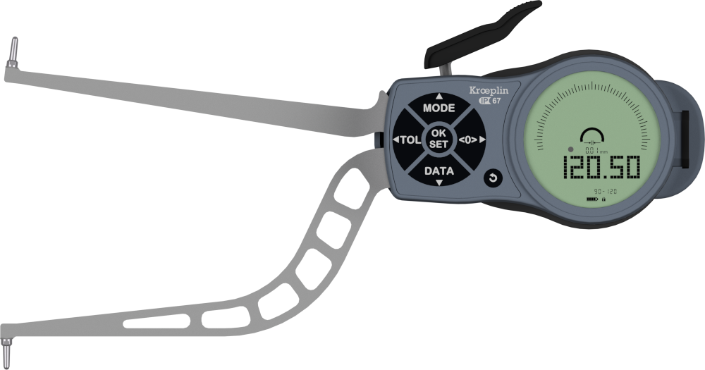Kroeplin Internal Digital Caliper Gauge L390, 90-120mm/3.6-4.8" ( Mitutoyo Equivalent 209-949)