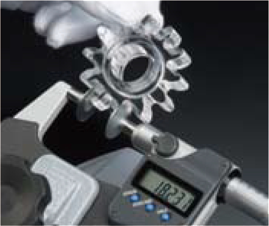 Mitutoyo Digital Disc Micrometer Inch/Metric, 0-1", Non-Rotating Spindle, Disk=20mm 369-350-30 Flat Anvils no Central Recess