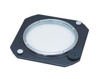 Rotary table with fine feed wheel Type B, glass diameter = 238 mm 176-306