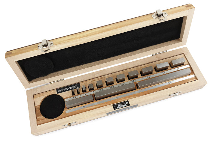 MHC 9100-9160 9 Gauge Blocks, Grade AS-1 .105, .210, .315, .420, .500, .605, .0625, .100,.125, .200,.250,.300,.500,1.000 & 2.000” 1 Optical Flat: 1” Dia. x.5125” Thickness, .000004", Flatness, .00002" Parallel (Copy)