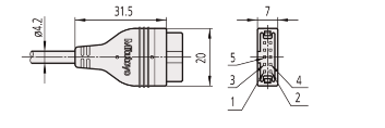 Mitutoyo Digimatic Cable, Flat 10-Pin Type 936937