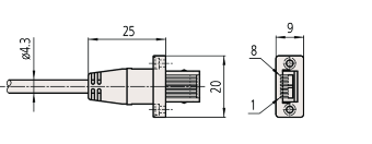 Digimatic Cable for ID-N/ ID-B 1m 21EAA210