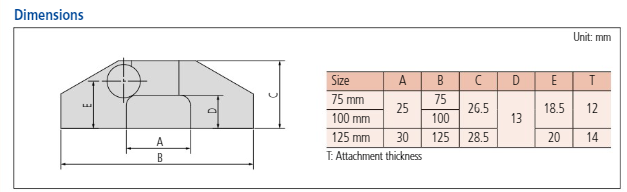 Mitutoyo Depth Base Attachment for Caliper, 100mm
