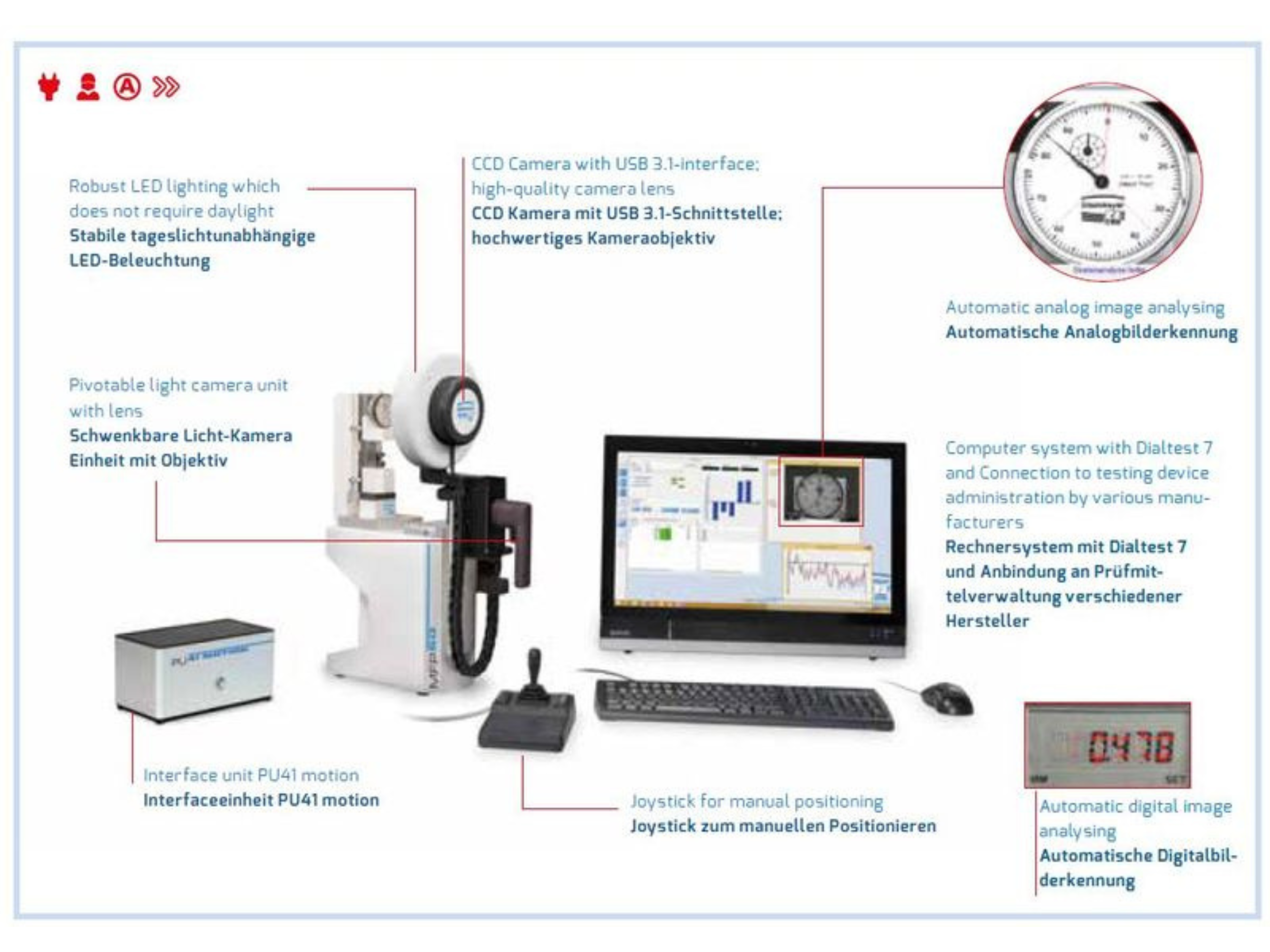 Steinmeyer MFP 50 / MFP 50 BV Dial Gauges and Indicator Testing Device