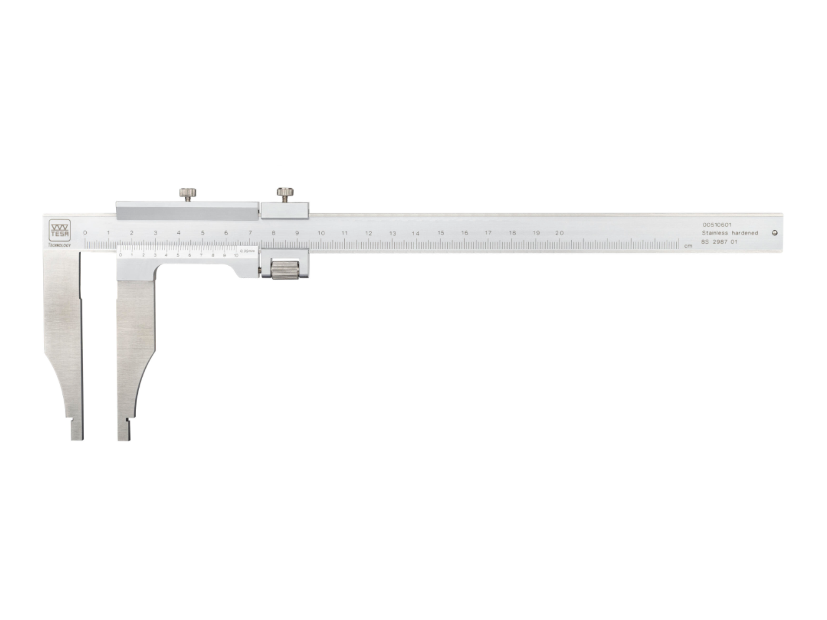 Tesa Workshop Vernier Calipers Without Fine Adjustment 0-200mm/0-8" 0.05mm/1/128" 00530506