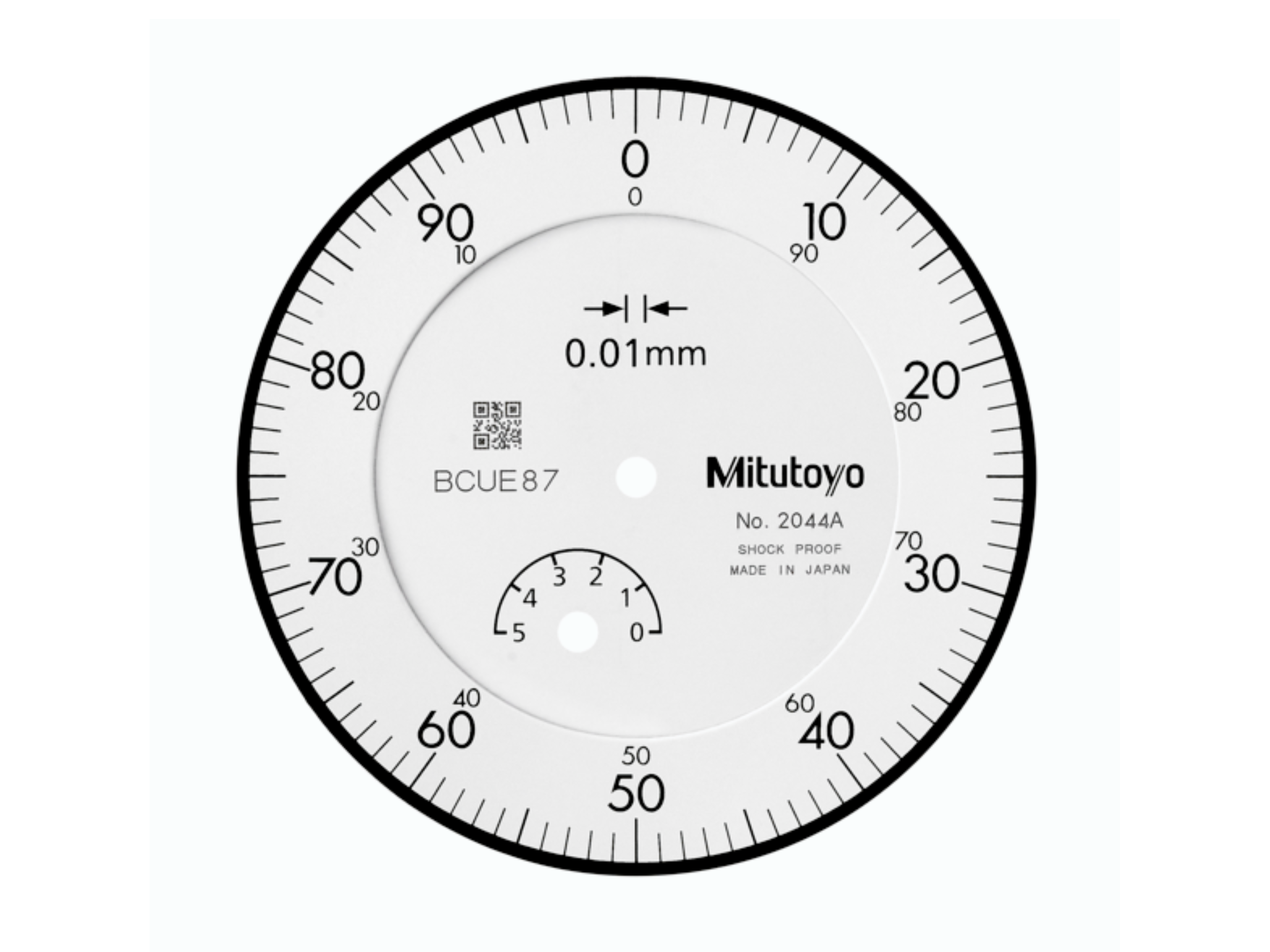 Standard DTI, Lug Back, ISO Type, Shockproof, 5mm, 0,01mm 2044A-09