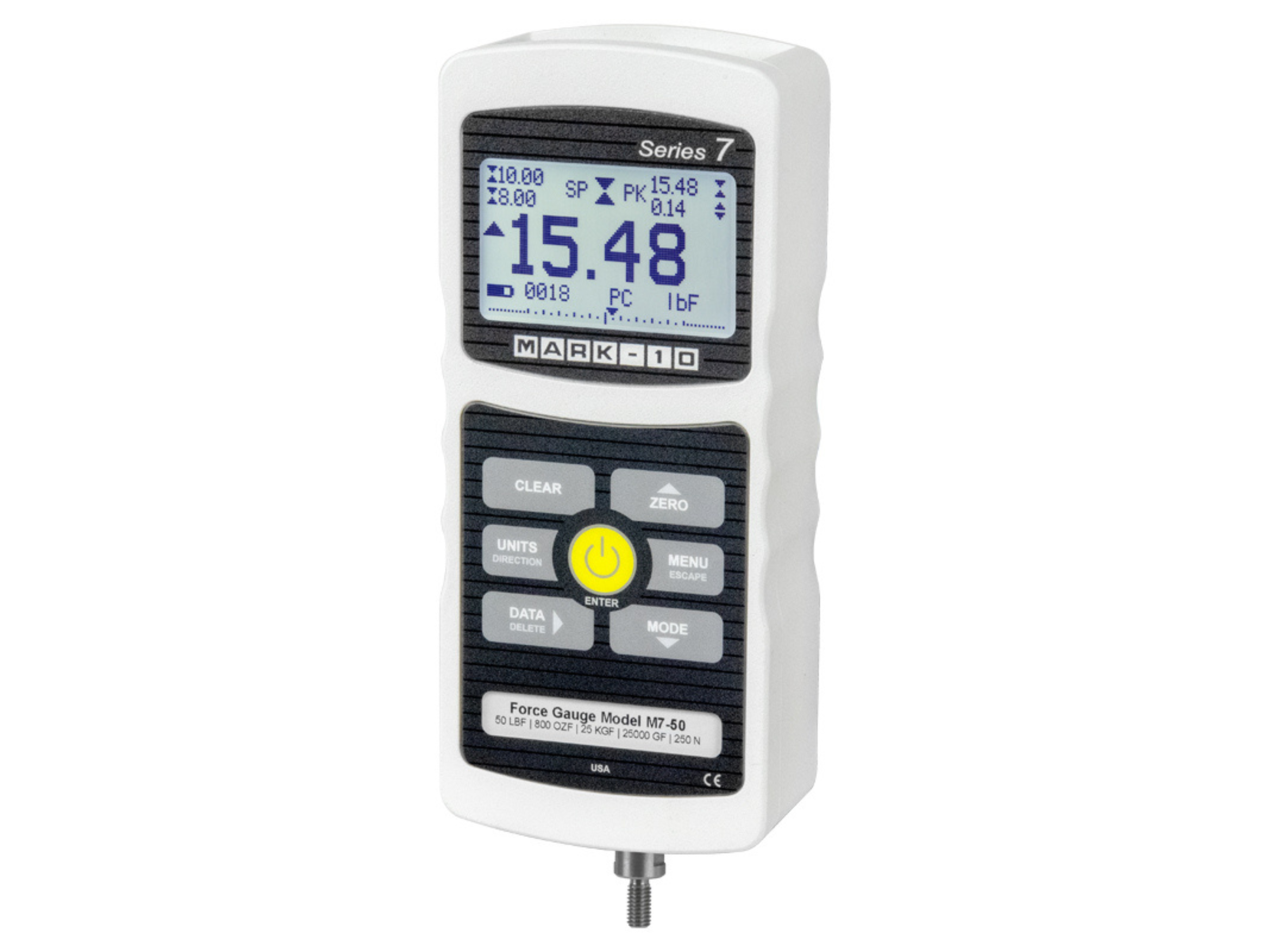 Mark-10 Professional Digital Force Gauge 500 lbF / 2.5 KN M7-500