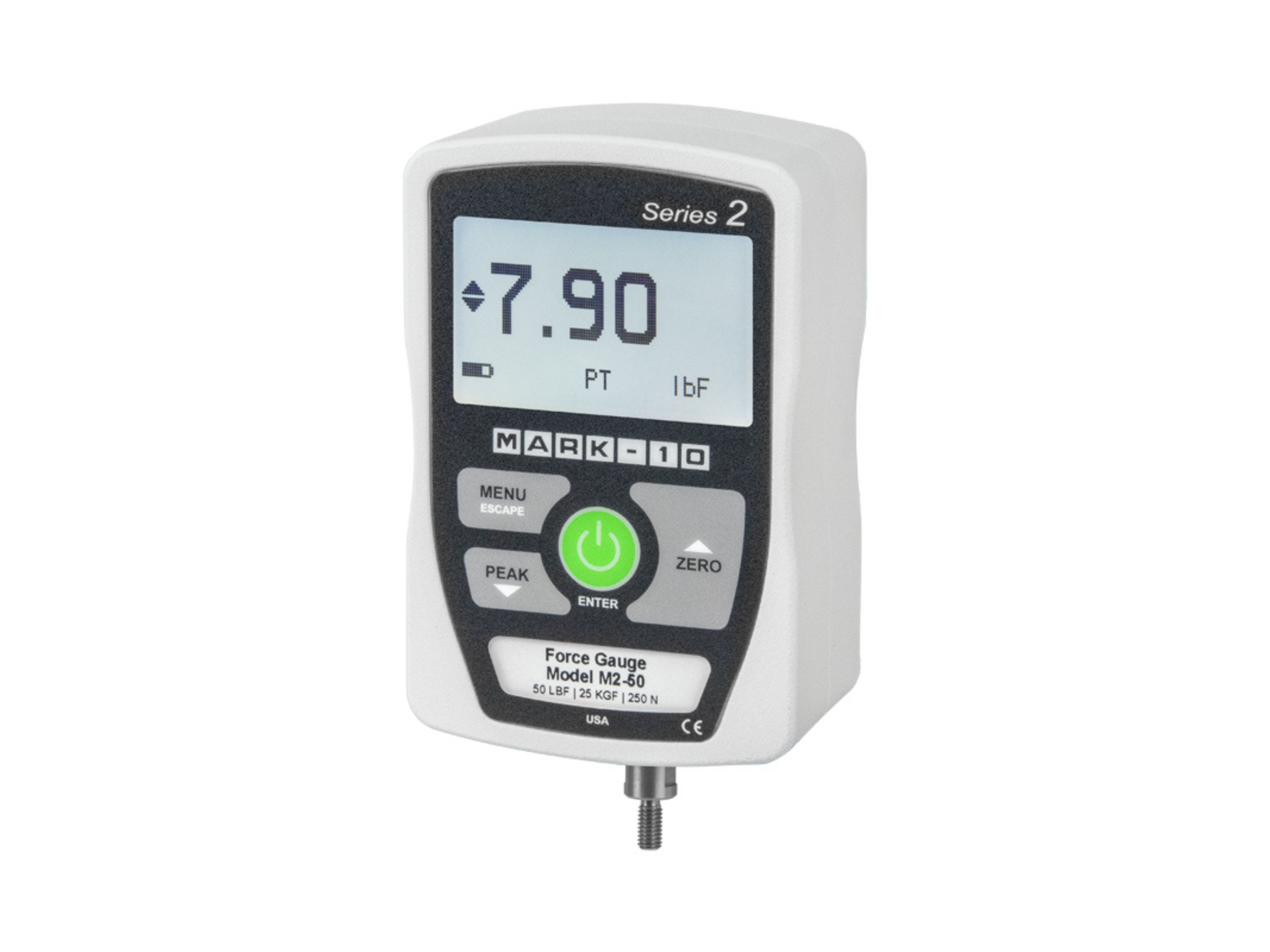 Mark-10 Economical Digital Force Gauge 500 lbF / 2500 N M2-500