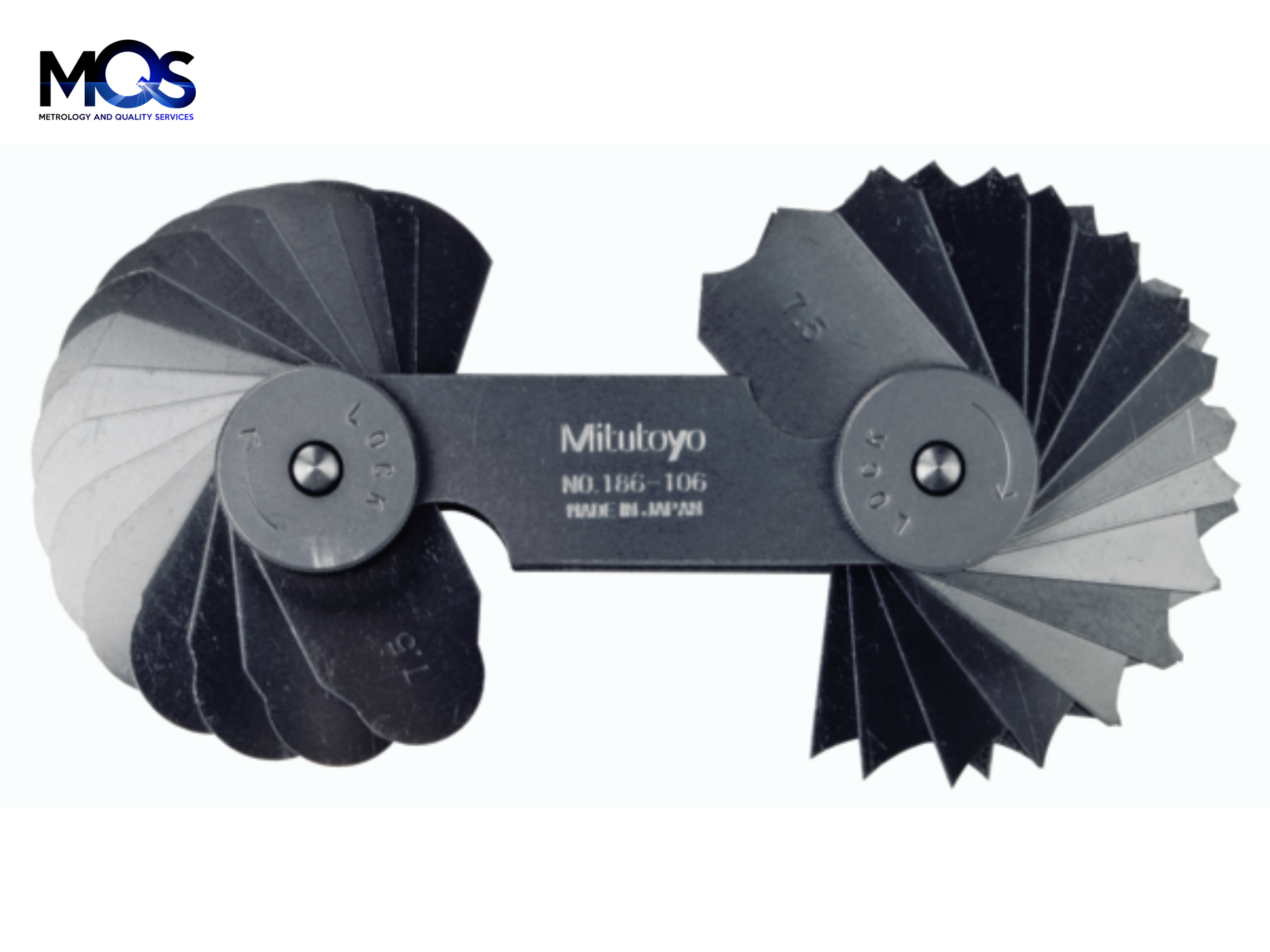 Radius Gauge 7.5-15mm, 32 Pairs 186-106