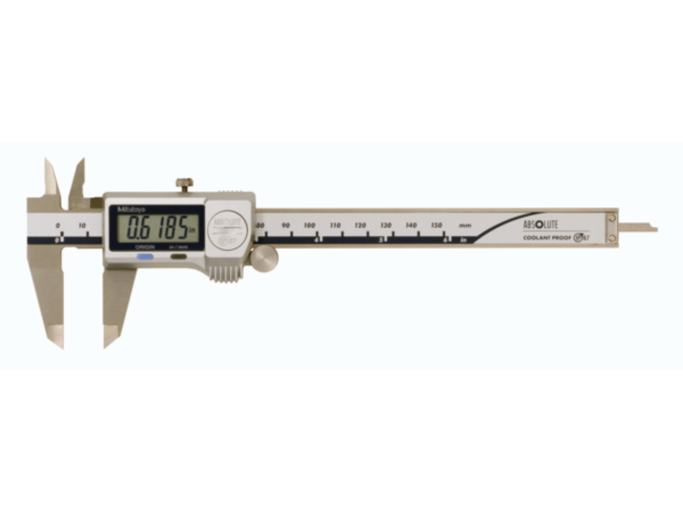 Mitutoyo Digital ABSOLUTE Coolant Proof IP67 Carbide Caliper 0-200mm(0-8") OD/ID Carbide 500-734-10