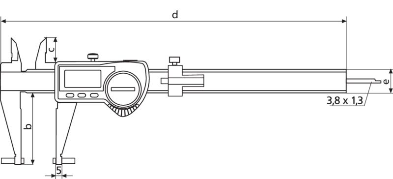 Mahr 16EWR-V Digital Universal Caliper IP67 0-200mm/0-8" 4118807