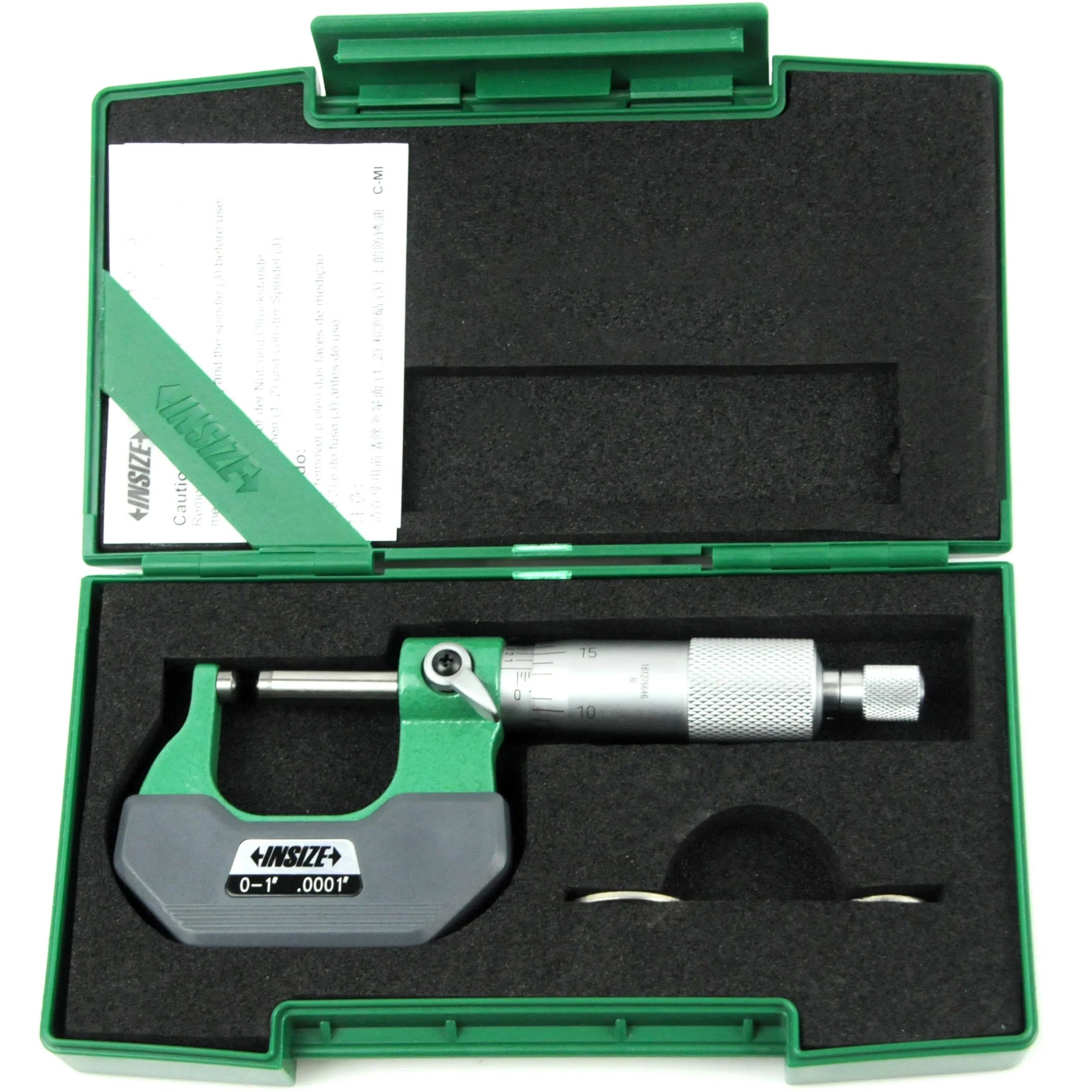 Insize Tube Micrometer 3260-1, 0-1" x .001" ball on anvil