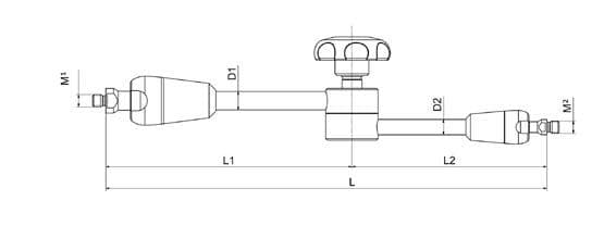 FISSO Classic Line Model: 6400-63 - Length L 635 mm - Articulated Arm Attachment only code 1.640