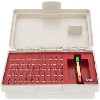 MHC 616-4201 Pin Sets Class ZZ Pin Sets Range : 0.20-1.28mm Tolerance -.005mm Number of pins : 55, Supplied with handle, in plastic box