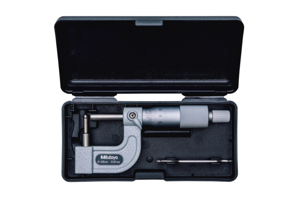 Tube Micrometer Cylindrical Anvil Flat Spindle, 0-25mm 115-316