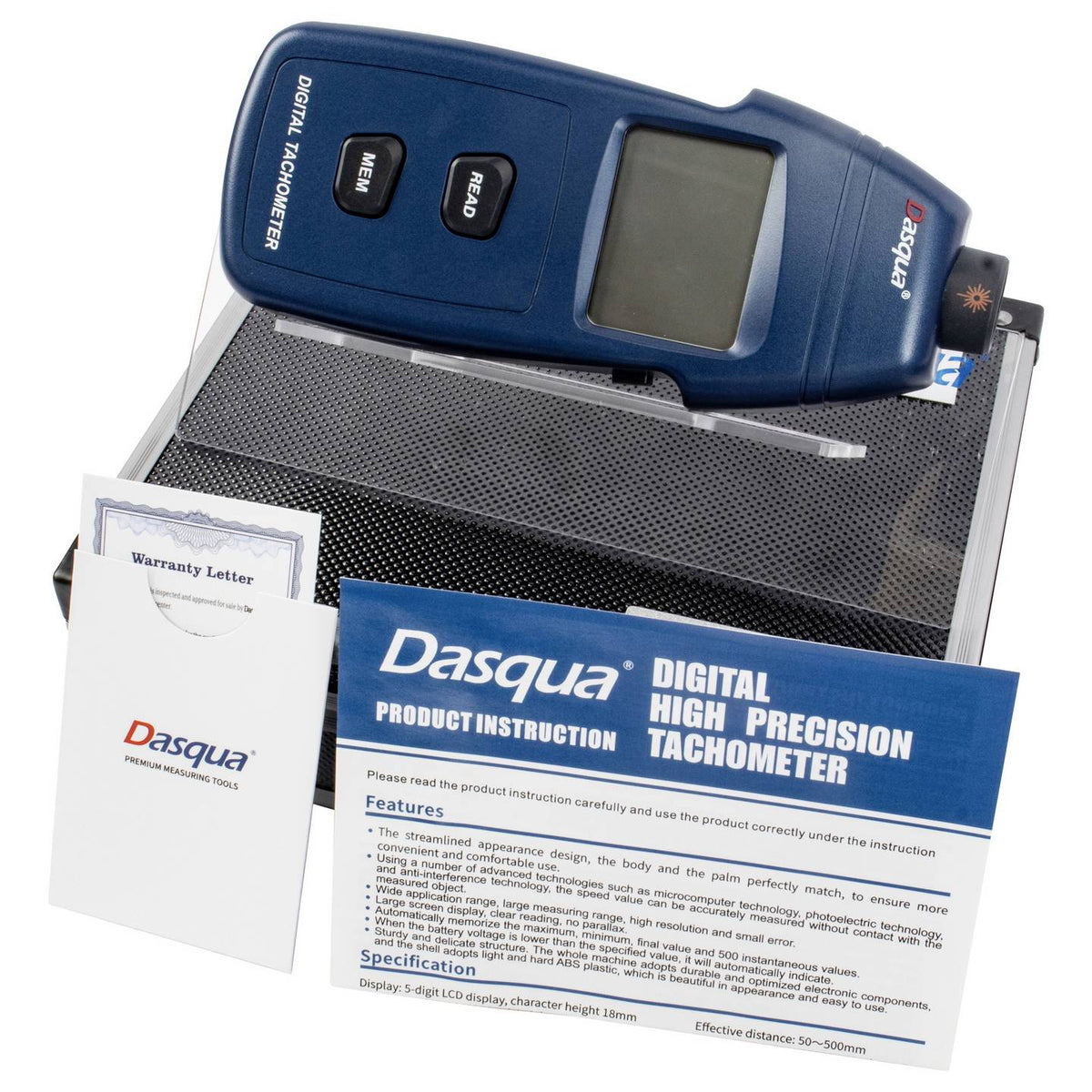 Dasqua 1030-2051 Digital tachometer Resolution (2.5~999.9 RPM)