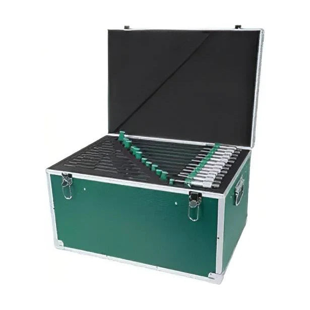 Insize Set Of Insize Mechanical micrometers without heat shield, Range : 0-12" Graduation .0001" Number of Micrometers : 12, Ratchet 3203-1212