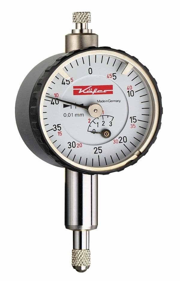 Verdict 23/2040 KÄFER Dial Gauge KM 6 T Reading: 0.01 mm Range: 3 mm Bezel Ø 32 mm Accuracy according to DIN 878