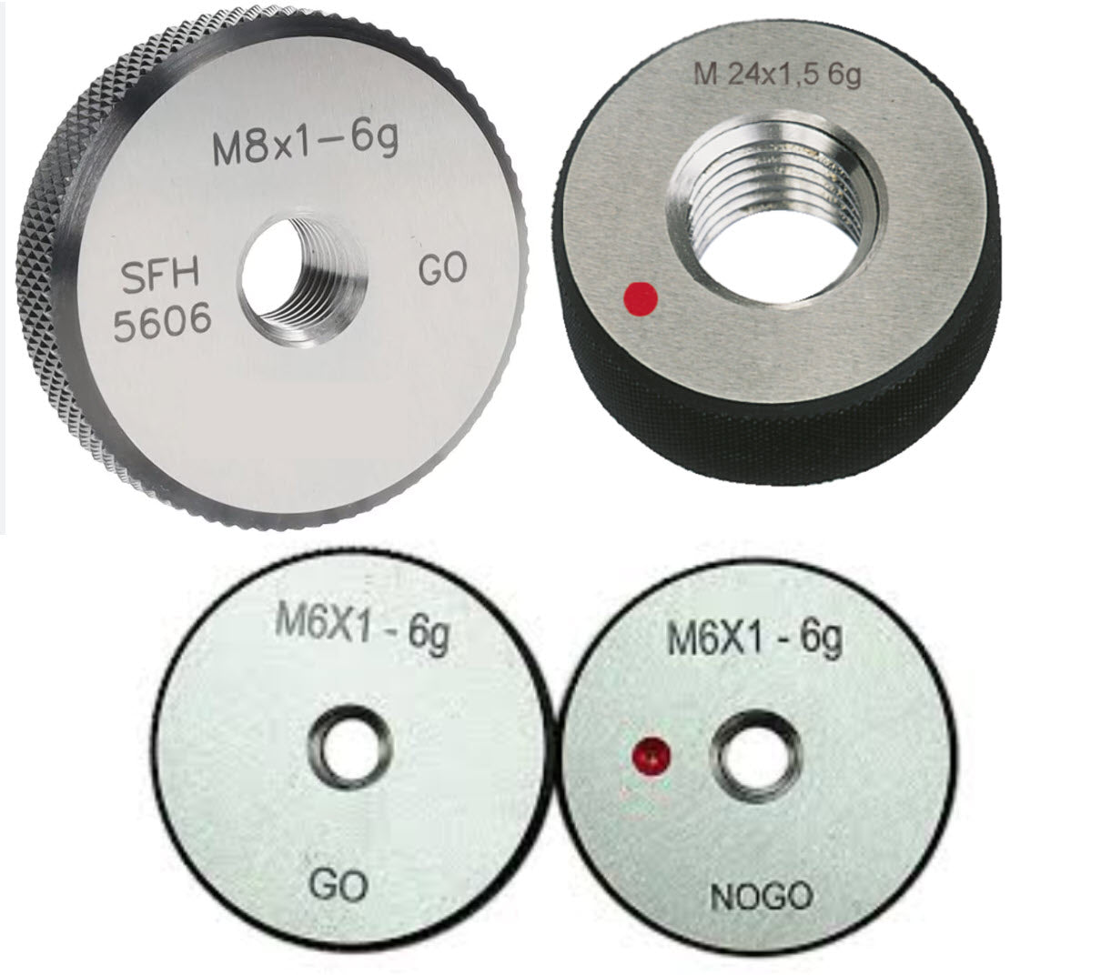 M675GR Metric Go Ring 6g Description : Go Ring Gauge Size : M6 x 0.75 Class : 6g