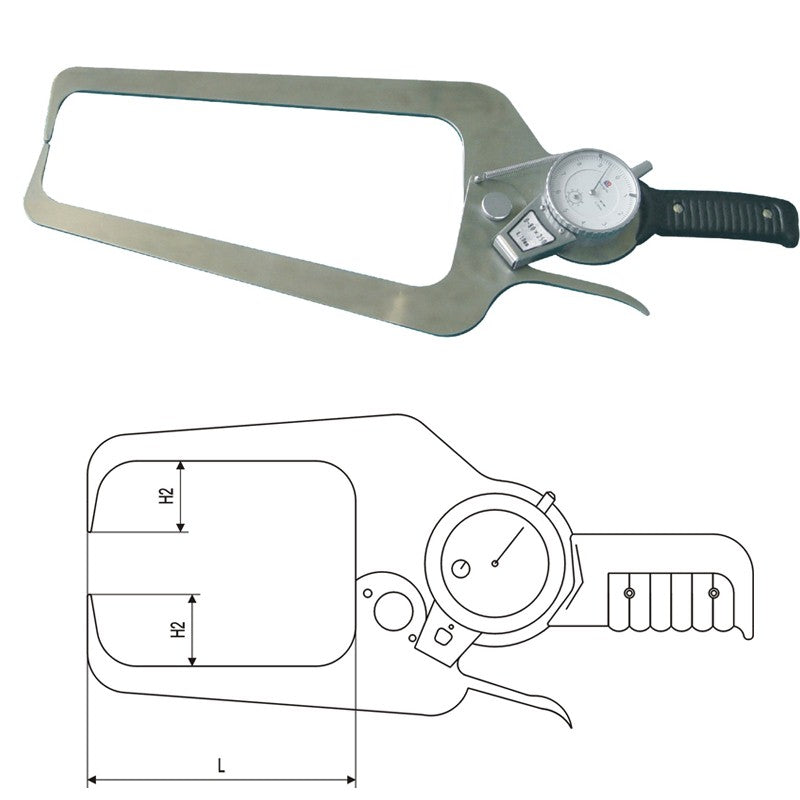 INSPEC 323-181 OUTSIDE DIAL CALIPER GAUGES RANGE 0-50mm x .05mm grad
