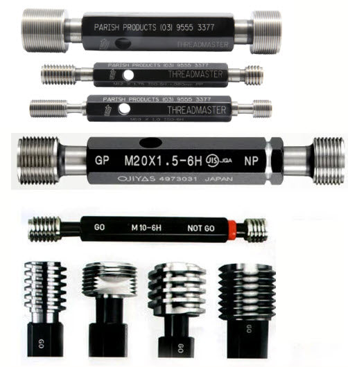 M61P Thread plug gauge Go/No-Go Class 6H .Double Ended Thread Plug Gauge Go/No-Go Style E Size : M6 X 1.00 Class : 6H