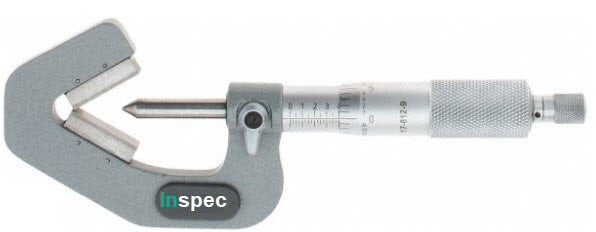Inspec Vee Anvil micrometers .04-.6 x .001" 3 flute 201-41-001