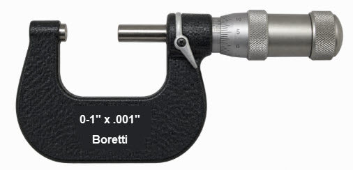 Borletti P-ME1SW 0-1" x .001" outside micrometer