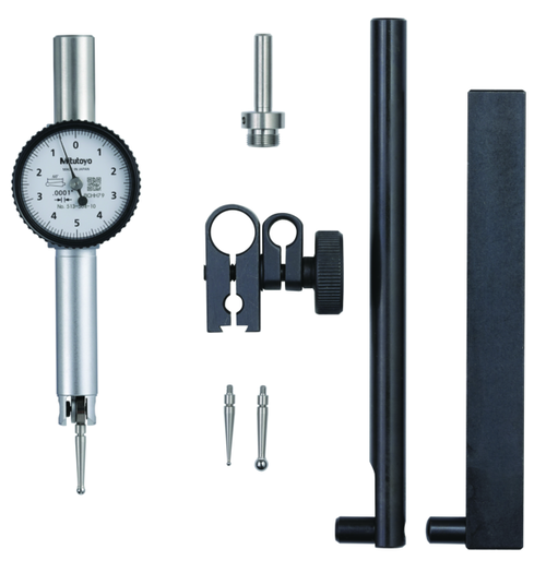 Dial Test Indicator, Pocket Type 0.01", 0.0001", D=4/9.52mm Stem, with Bracket 513-504-10T