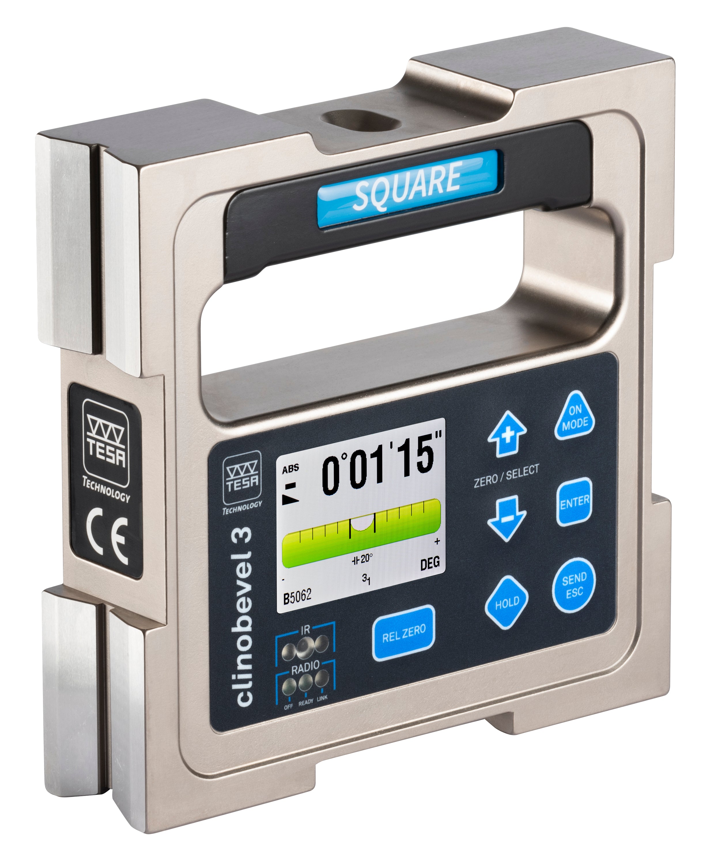 Tesa Clinobevel 3 Square Clinometer 1°, 0,001 mm/m + SCS certificate 05330223