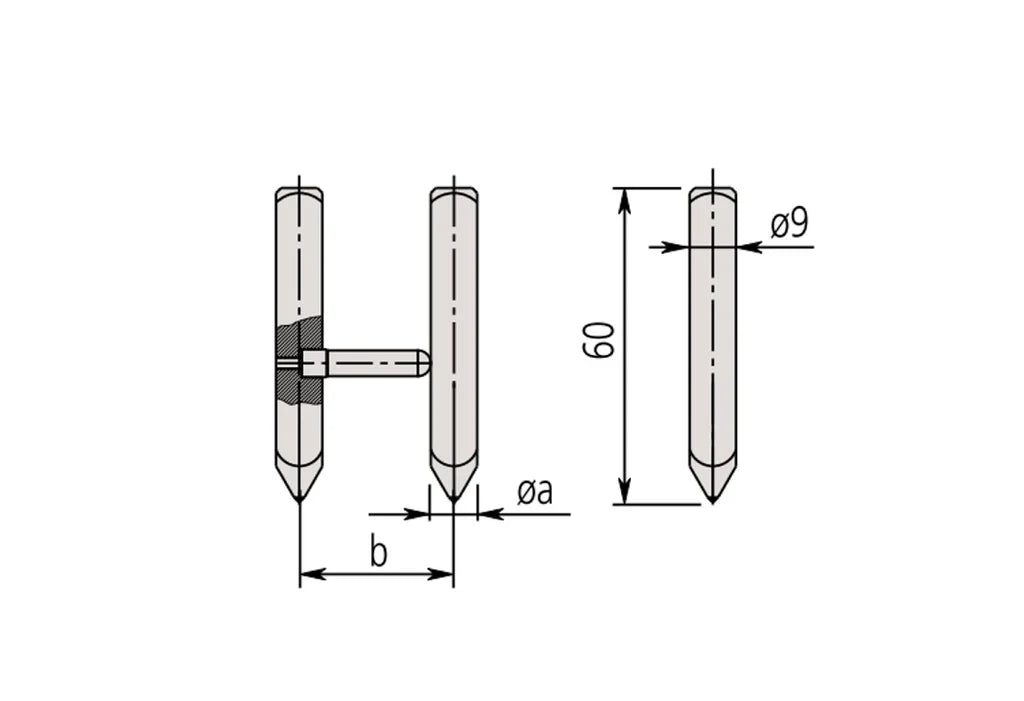 Mitutoyo 07CZA061 Scriber Type ( 2 pcs ) for Digital Coolant Proof Interchangeable Jaw Carbon Fibre Calipers