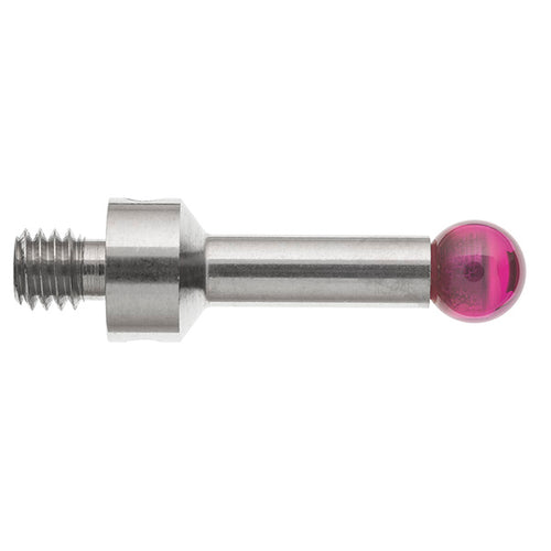 M4 Ø5 mm ruby ball, stainless steel stem, L 17.5 mm, EWL 13.4 mm A-5000-7553