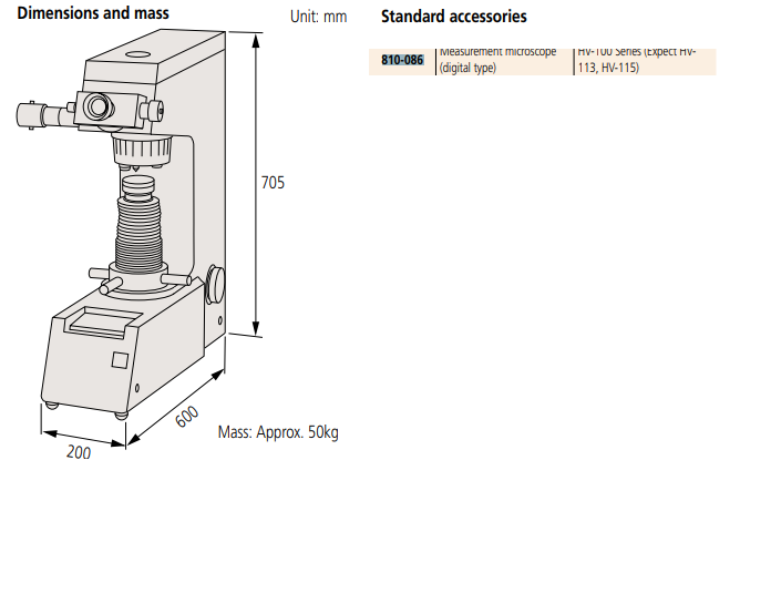 Hardness Testing Microscope 810-086 Measuring microscope HM-100 Series Micro Vickers hardness test