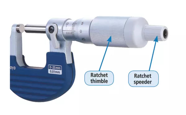 Mitutoyo Ratchet Thimble Micrometer 0-1", 0.0001" 102-717